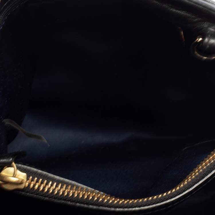 Pre Owned Coach Black Leather Madison Minneta Satchel