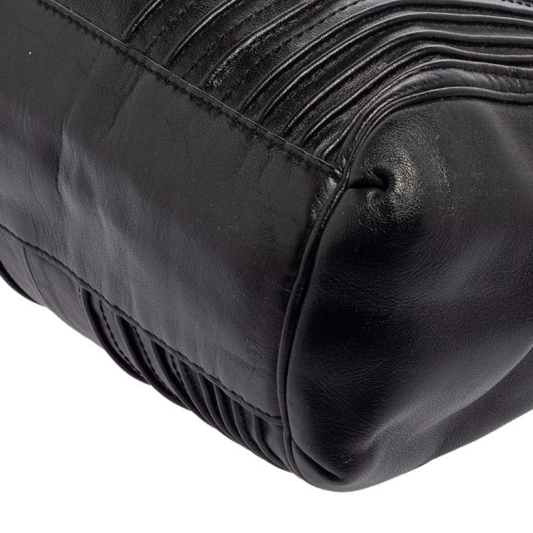 Pre Owned Coach Black Leather Madison Minneta Satchel