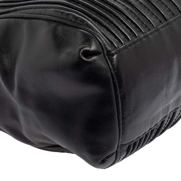 Pre Owned Coach Black Leather Madison Minneta Satchel