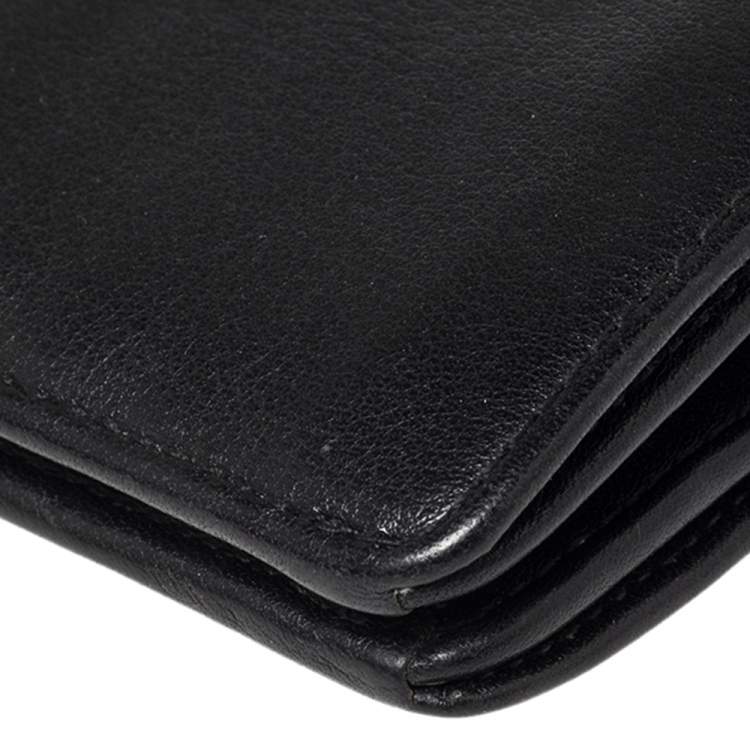 Pre Owned Coach Black Leather Bifold Wallet