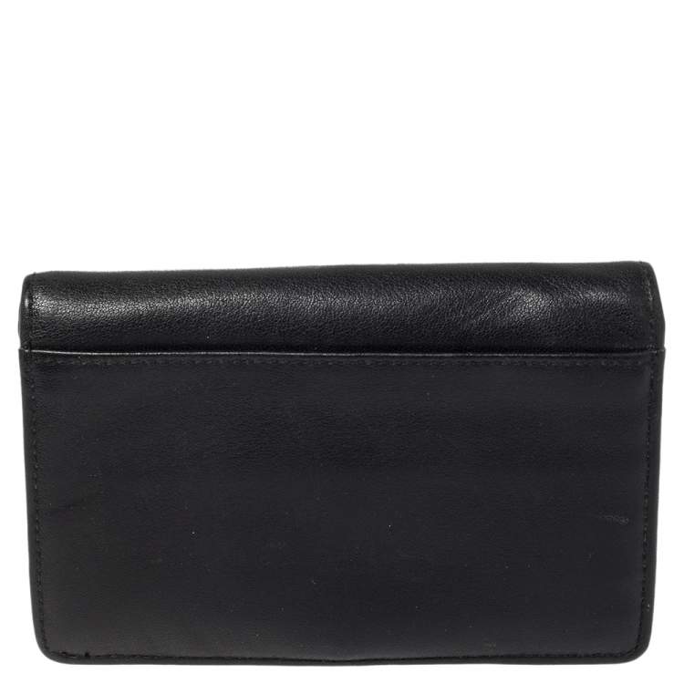 Pre Owned Coach Black Leather Bifold Wallet