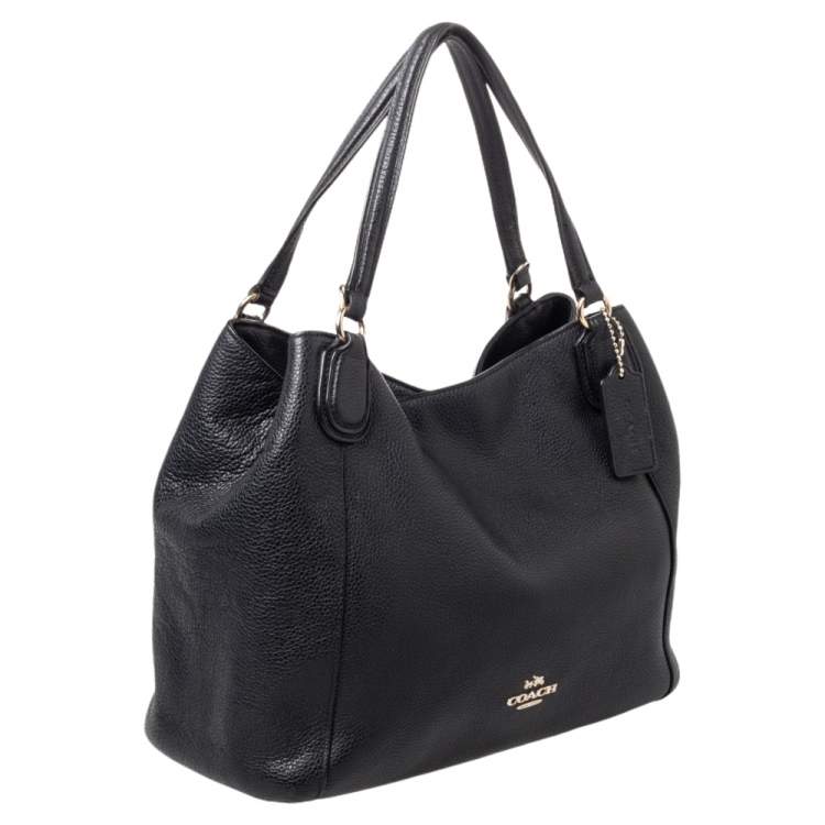 Pre Owned Coach Black Leather Edie Shoulder Bag