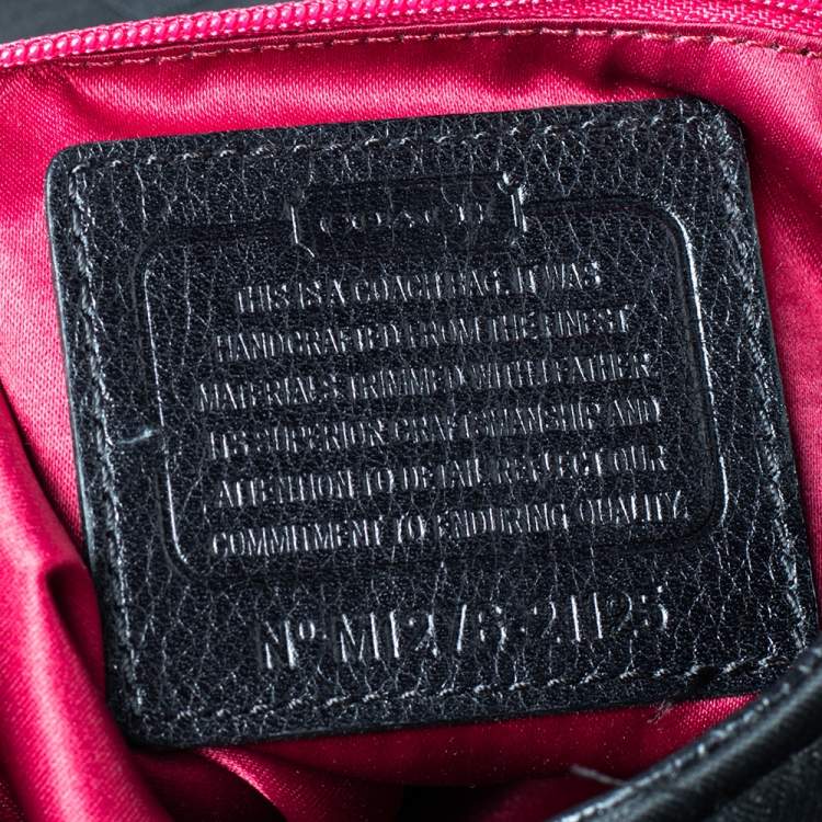 Pre Owned Coach Black Signature Canvas and Leather Madison Hobo