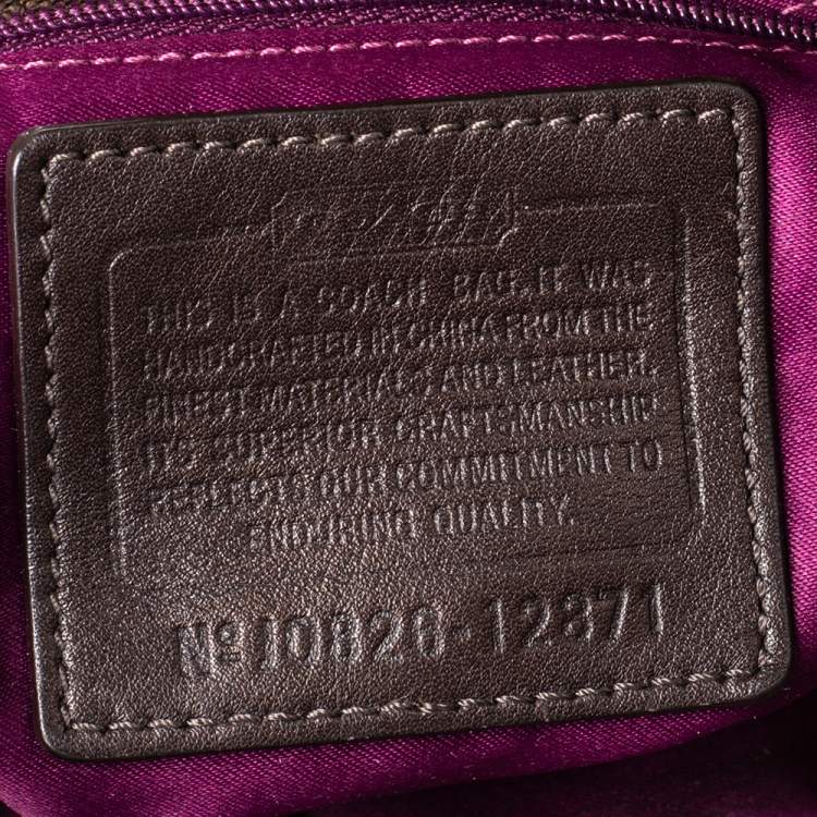 Pre Owned Coach Brown Signature Canvas And Leather Hobo