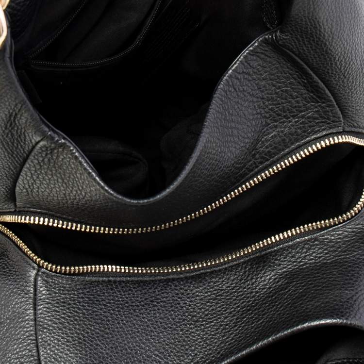 Pre Owned Coach Black Leather Edie Shoulder Bag
