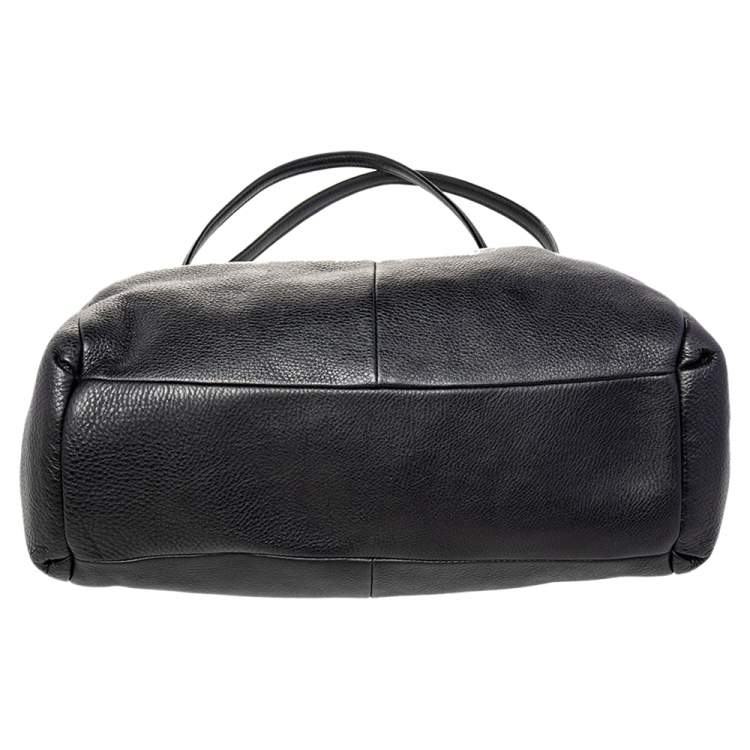Pre Owned Coach Black Leather Edie Shoulder Bag
