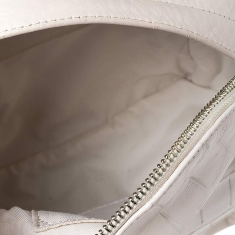 Pre Owned Coach White Leather Mini Charlie Backpack  