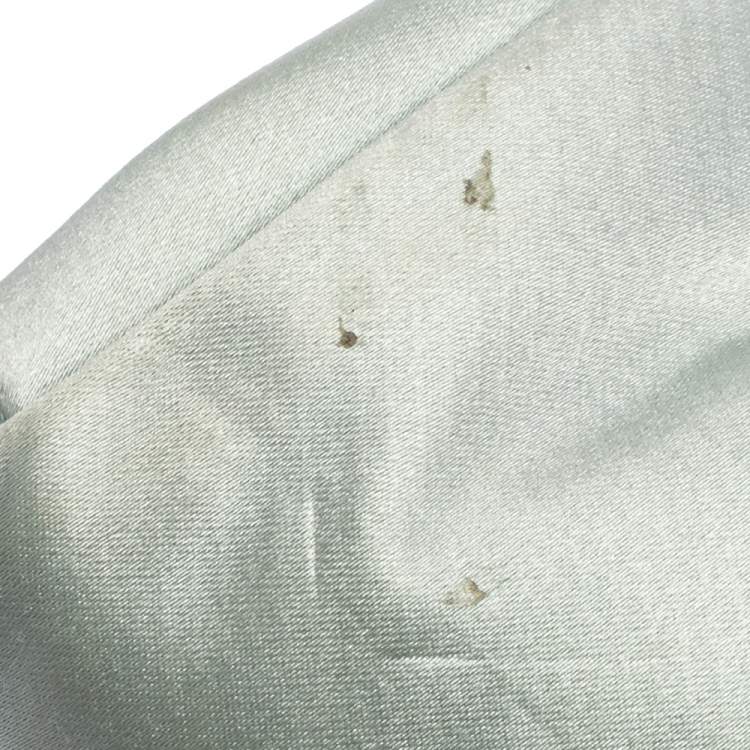 Pre Owned Coach Mint Green Satin Amanda Darcy Clutch