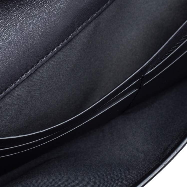 Pre Owned Coach Navy Blue Signature Leather Continental Wallet