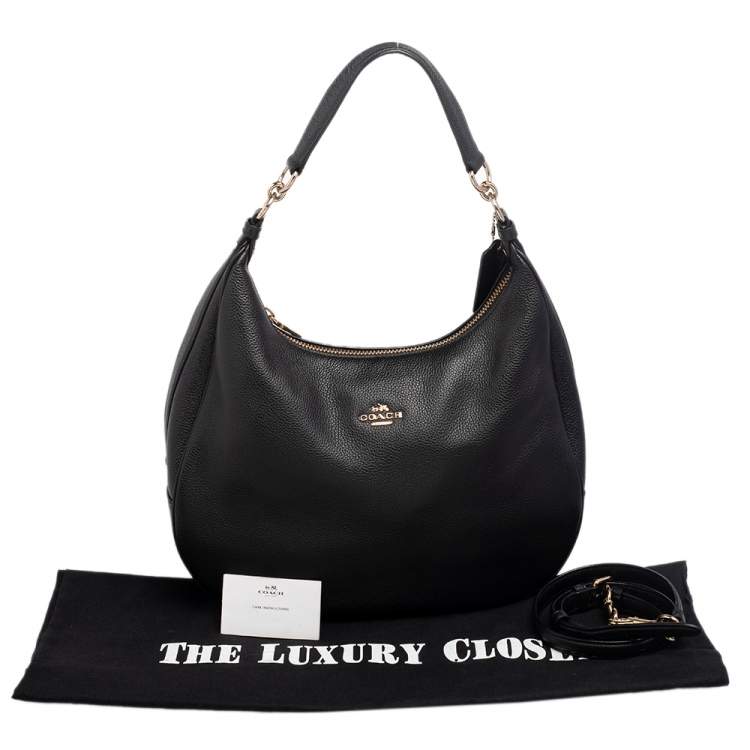 Pre Owned Coach Black Leather Harley Hobo