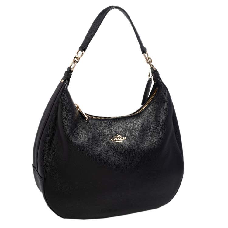 Pre Owned Coach Black Leather Harley Hobo