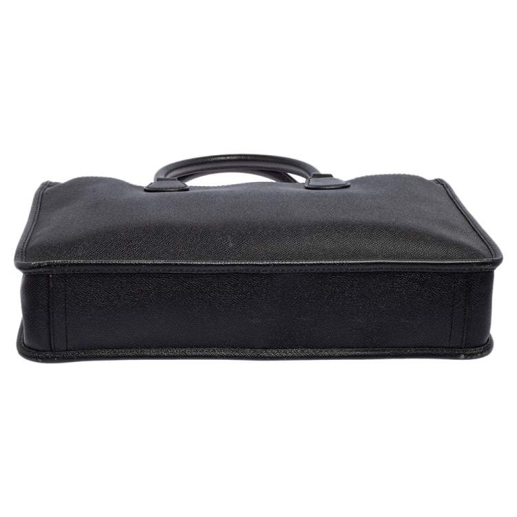 Pre Owned Coach Black Leather Laptop Bag