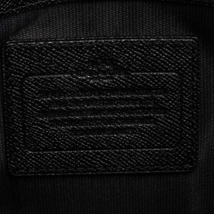 Pre Owned Coach Black Leather Laptop Bag