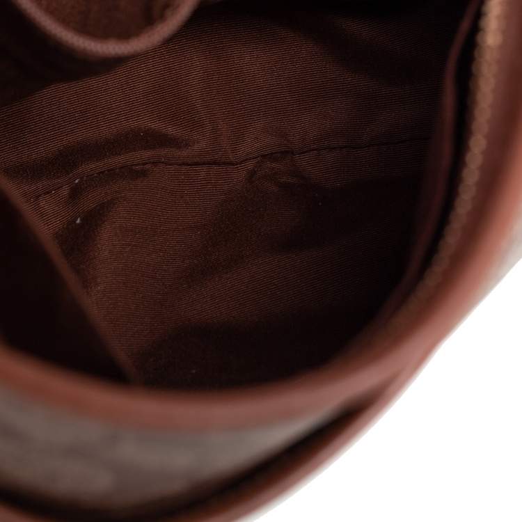 Pre Owned Coach Beige/Tan Signature Coated Canvas and Leather Messenger Bag
