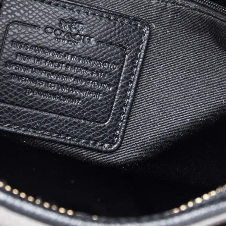 Pre Owned Coach Brown/Black Signature Coated Canvas and Leather Messenger Bag