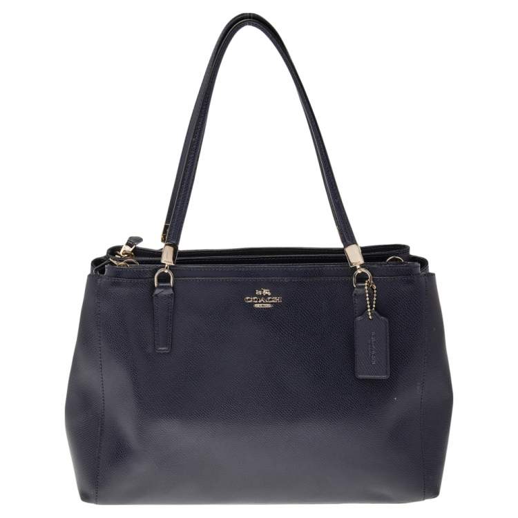 coach navy blue tote