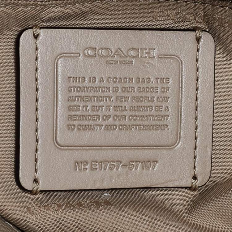 Pre Owned Coach Grey Leather TurnLock Tote