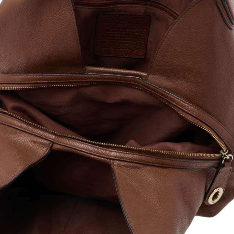 Pre Owned Coach Brown Leather Edie Carriage Shoulder Bag