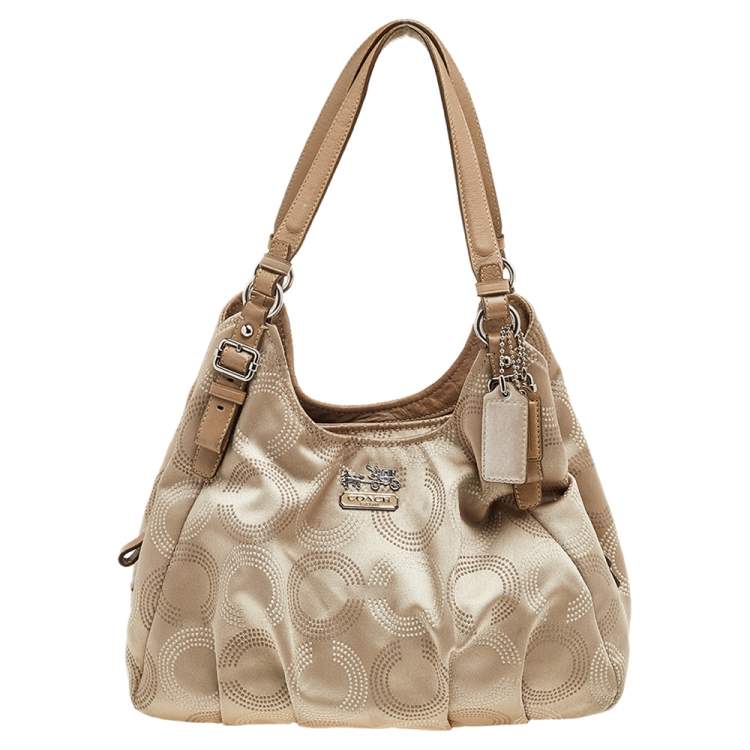 Coach Madison Signature Canvas with Leather popular Hobo bag