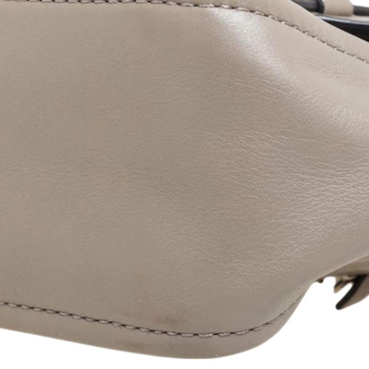 Pre Owned Coach Grey Leather Mini Bleecker Brooklyn Top Handle Bag