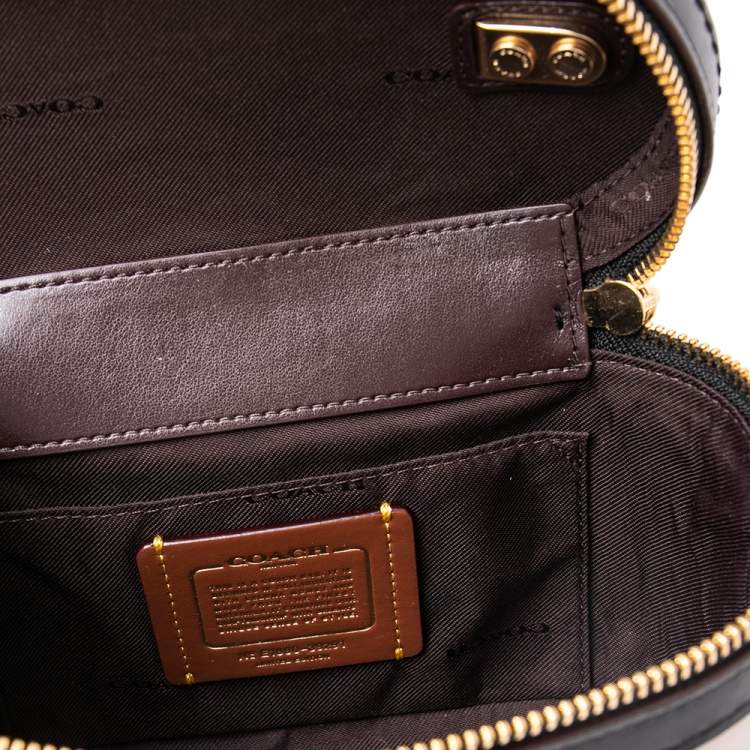 Pre Owned Coach x Selena Tri Color Leather Trail Top Handle Bag