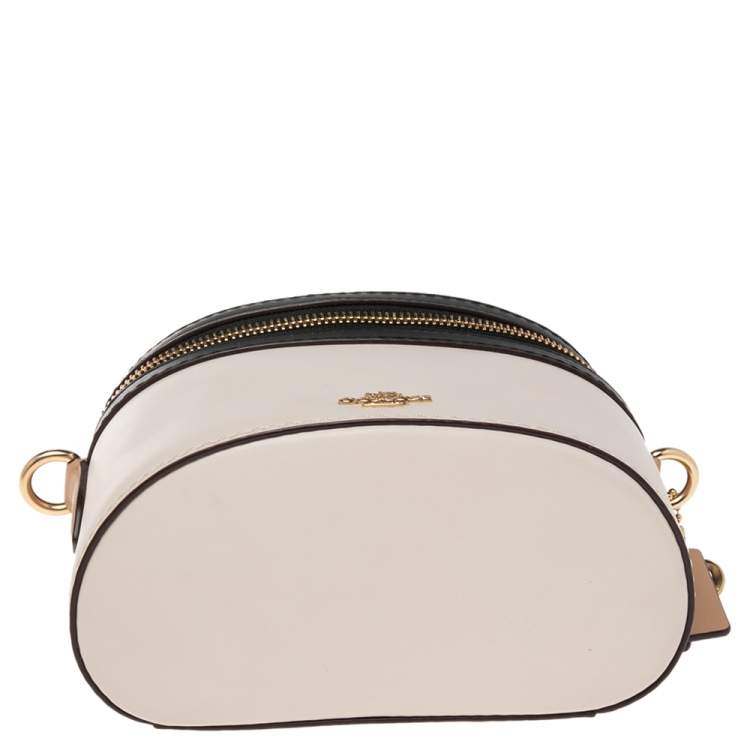 Pre Owned Coach x Selena Tri Color Leather Trail Top Handle Bag