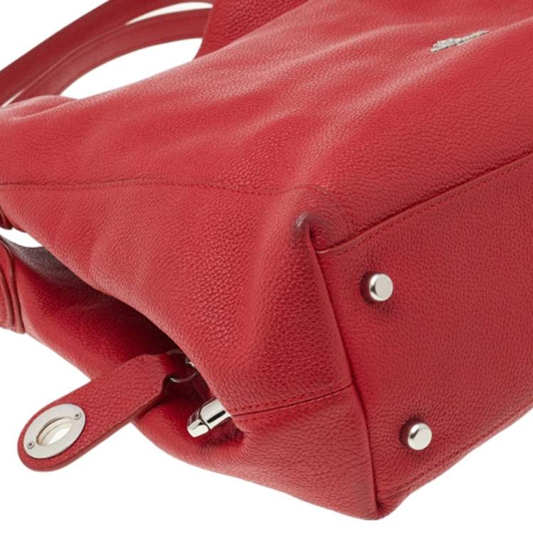 Pre Owned Coach Red Leather Edie Shoulder Bag