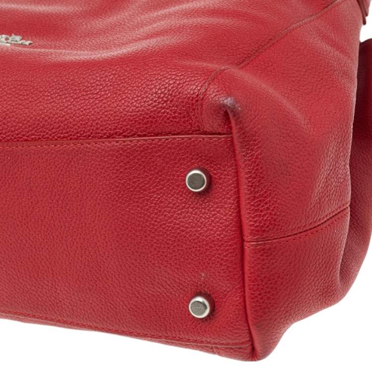 Pre Owned Coach Red Leather Edie Shoulder Bag