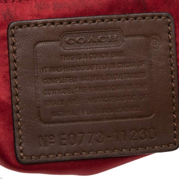 Pre Owned Coach Brown Leather Gallery Laced N/S Tote
