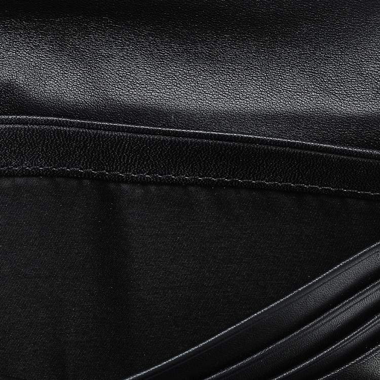 Pre Owned Coach Black Signature Canvas And Leather Continental Wallet