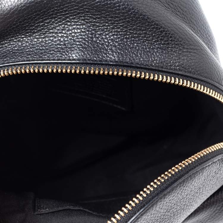 Pre Owned Coach Black Leather And Nylon Mini Charlie Backpack