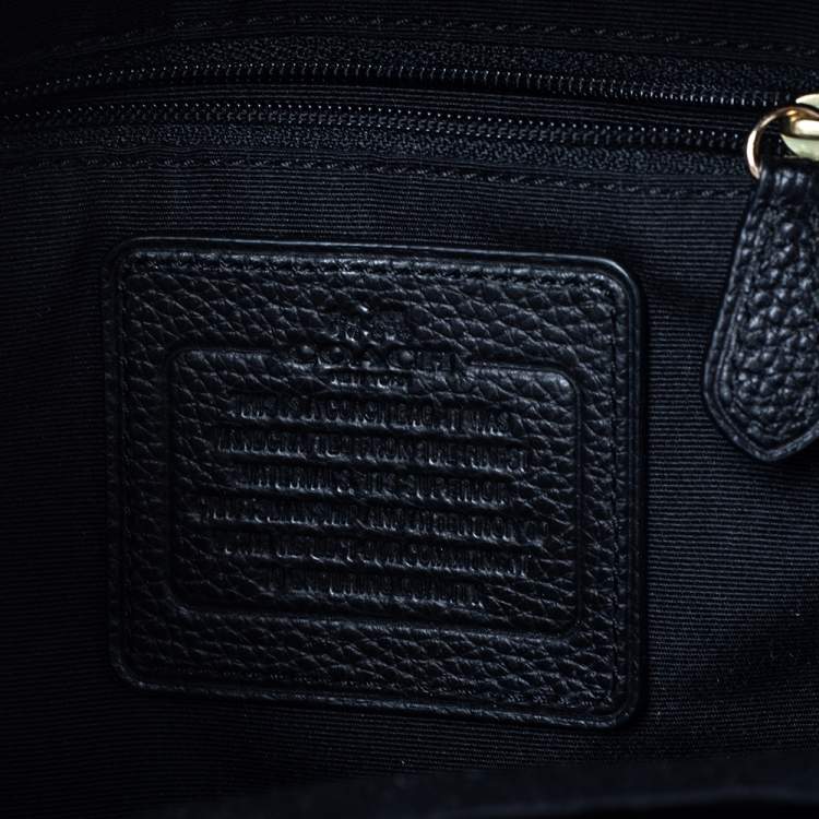 Pre Owned Coach Black Leather And Nylon Mini Charlie Backpack