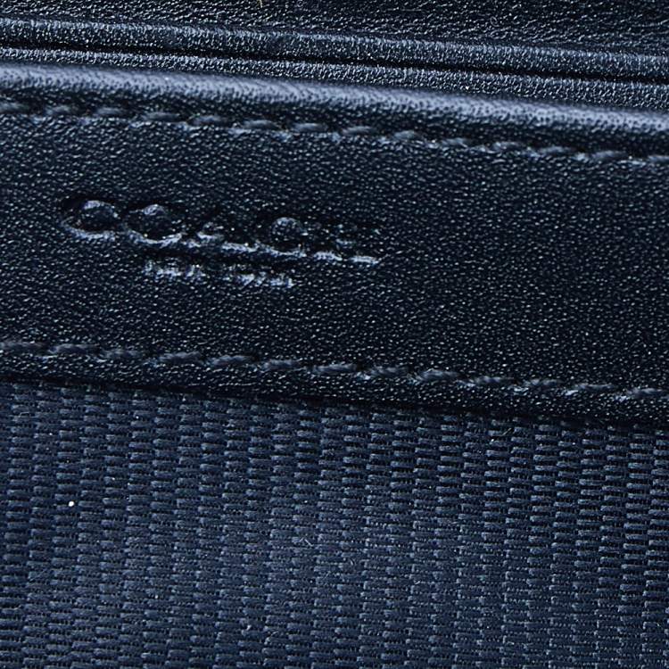 Pre Owned Coach Multicolor Leopard Print Leather Zip Around Wallet