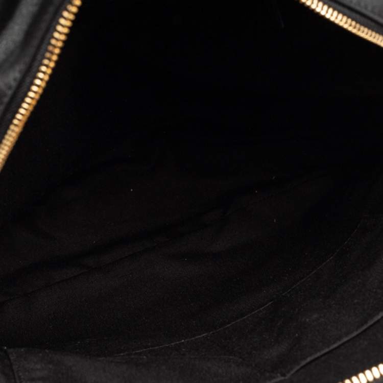 Pre Owned Coach Black/Beige Signature Coated Canvas and Leather Charlie Backpack