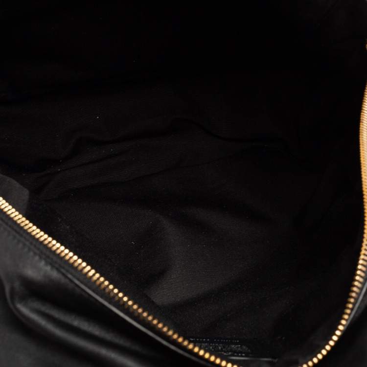 Pre Owned Coach Black/Beige Signature Coated Canvas and Leather Charlie Backpack