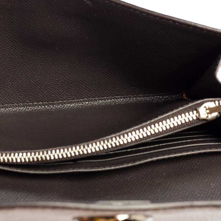 مملوكة مسبقًا Coach Metallic Rose-Gold, Gold Leather Wallet on Chain 