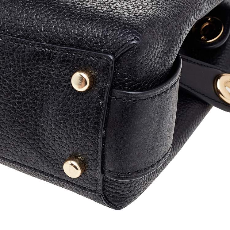 Pre Owned Coach Black Leather Brooklyn Carryall 28 Tote