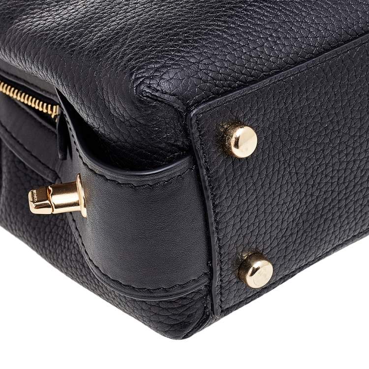 Pre Owned Coach Black Leather Brooklyn Carryall 28 Tote