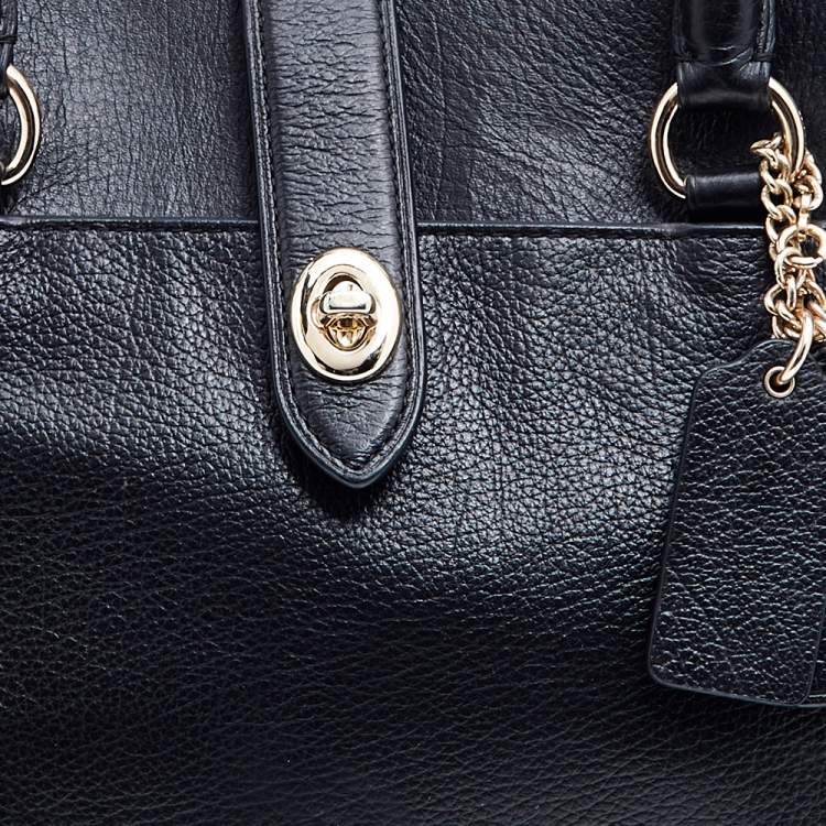 Pre Owned Coach Black Leather Mercer 30 Satchel