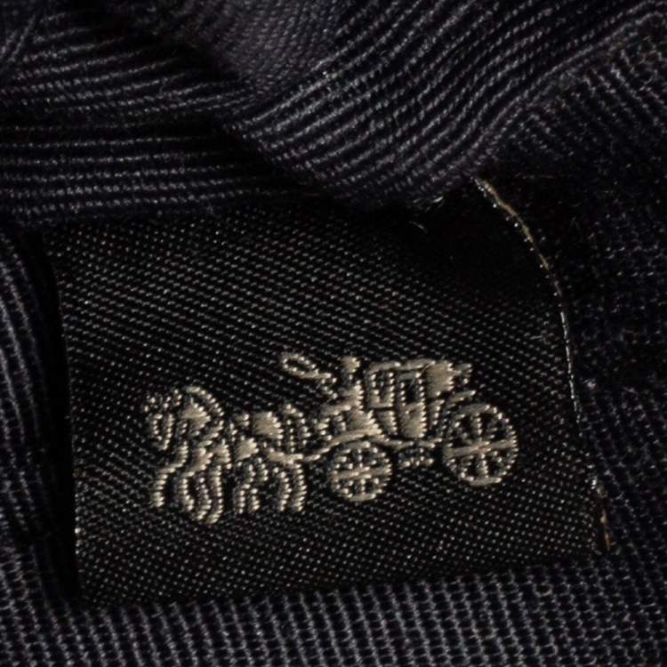 Pre Owned Coach Metallic Blue Leather Mini Pochette