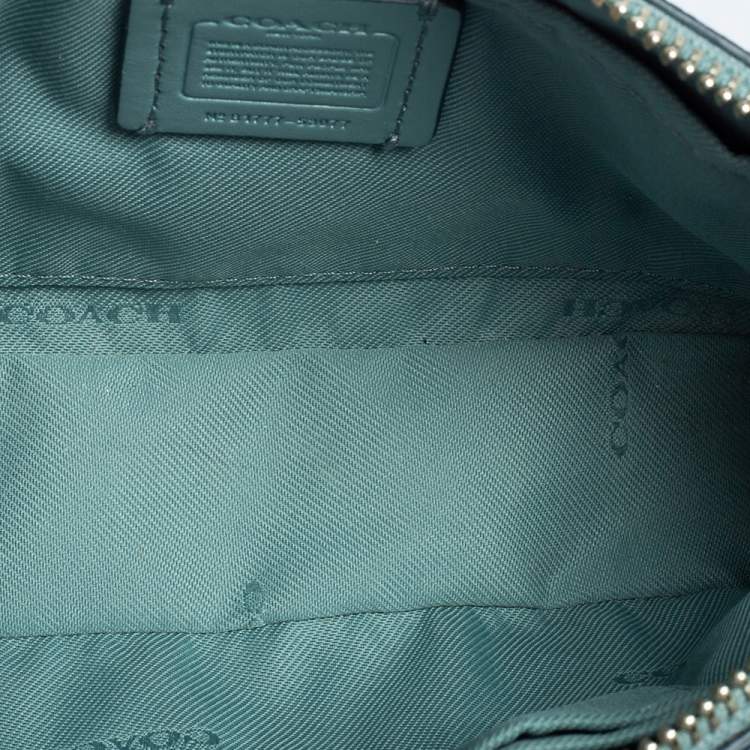 Pre Owned Coach Blue Leather Mini Pochette