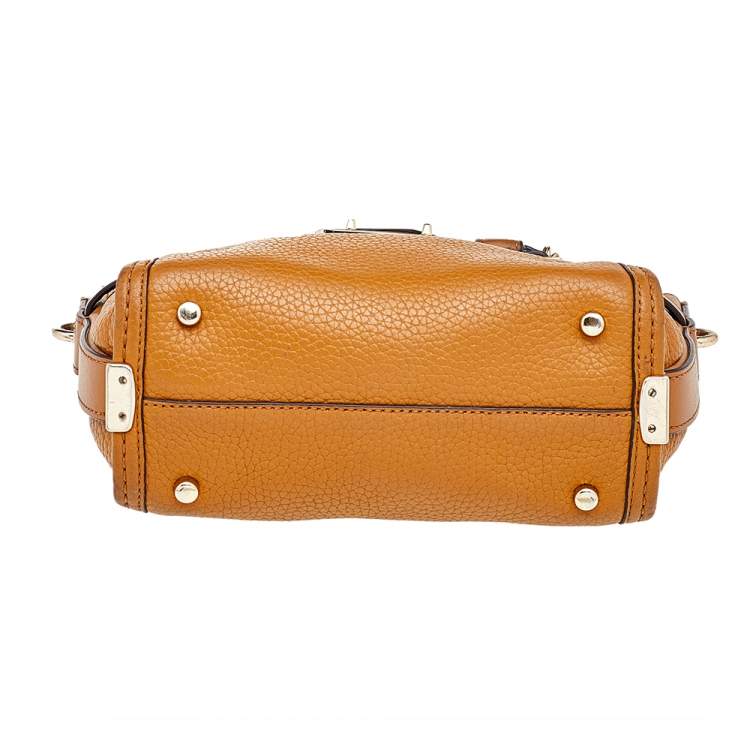 Pre Owned Coach Tan Leather Swagger 20 Carryall Satchel