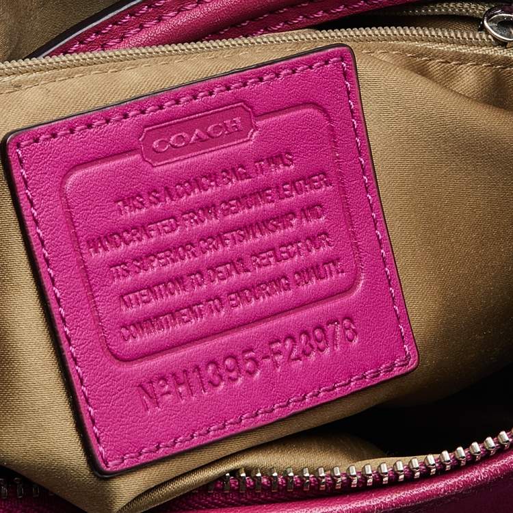 Pre Owned Coach Pink Leather Daisy Shoulder Bag