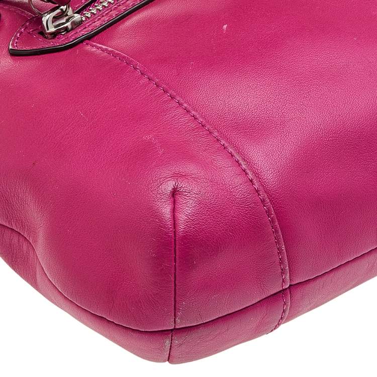 Pre Owned Coach Pink Leather Daisy Shoulder Bag