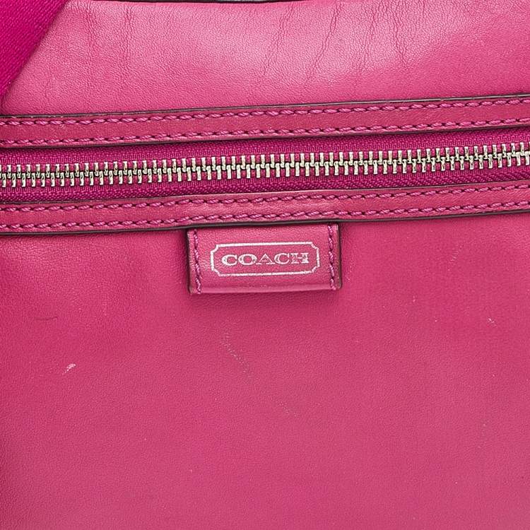 Pre Owned Coach Pink Leather Daisy Shoulder Bag
