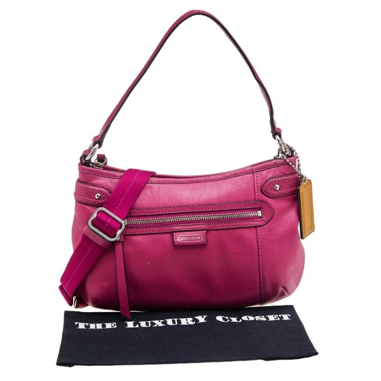 Pre Owned Coach Pink Leather Daisy Shoulder Bag