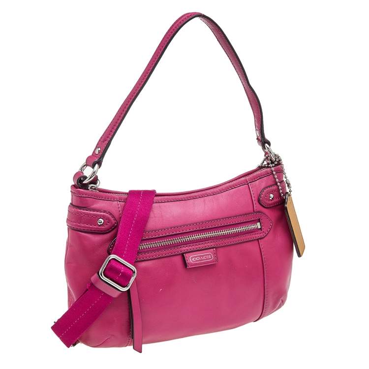 Pre Owned Coach Pink Leather Daisy Shoulder Bag