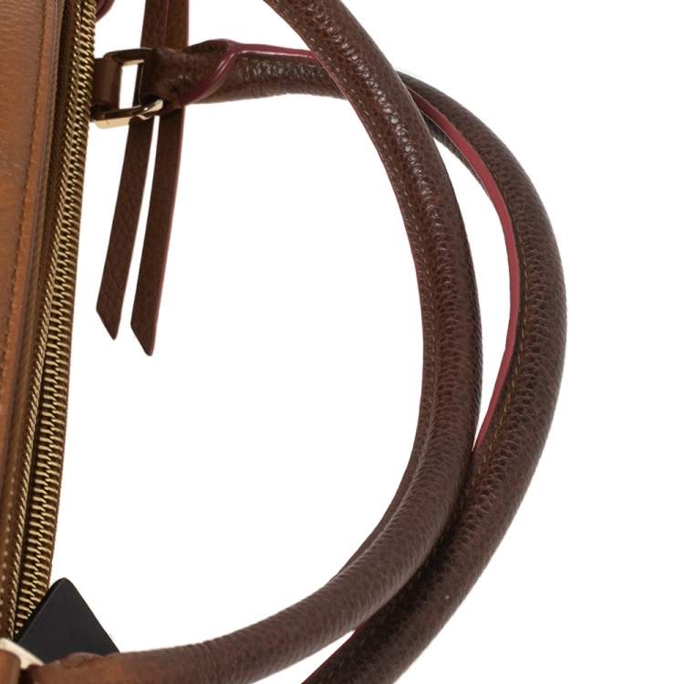 Pre Owned Coach Brown Leather Borough Tote