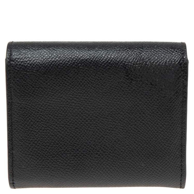 Pre Owned Coach Black Leather Accordion Card Case