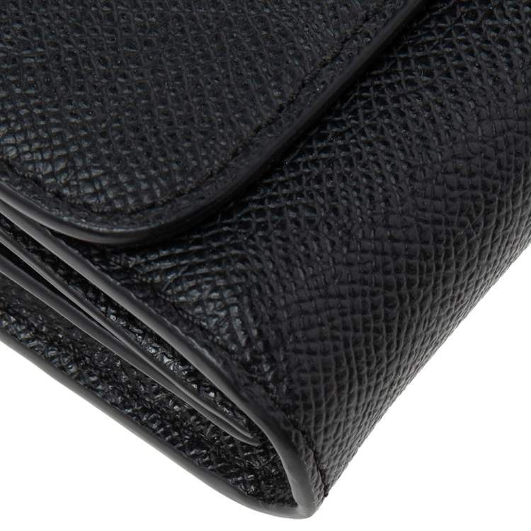 Pre Owned Coach Black Leather Accordion Card Case